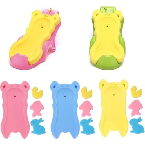 Soft Newborn Anti-slip Sponge Pad Baby Bath Tub Bathing Pad Infant Shower Bath Mat Baby Care bath sponges presented