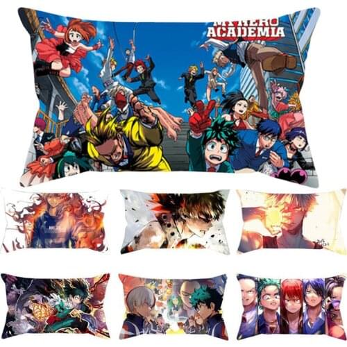 50x30cm My Hero Academia Pillowcase Midoriya Izuku Bakugo Katsuki Anime Printed Pillow Cover Home Textiles Decor Pillowcase