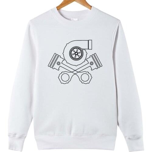 Autumn and Winter NEW Turbo Skull Fashion Mens Sweatshirt Cotton Printing Hoodies Man Clothing Crewneck Sweatshirt Plus Size