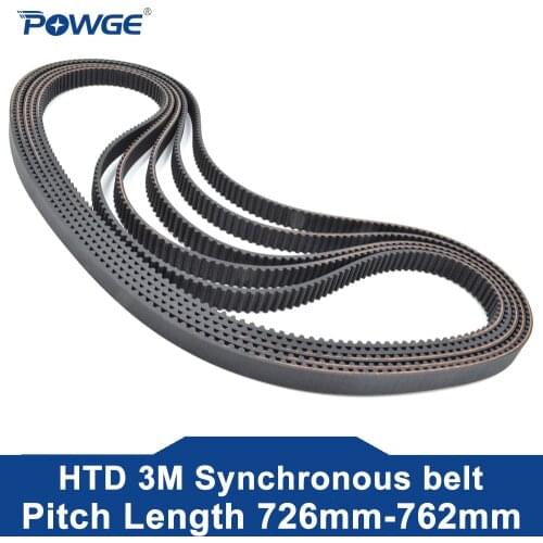 POWGE HTD 3M Timing belt C= 435 438 441 444 width 6/9/15mm Teeth 145 146 147 148 HTD3M synchronous 435-3M 438-3M 441-3M 444-3M
