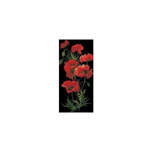 Riolis 1057 red poppy Cross Stitch Set DIY Kit Embroidery Needlework Craft Packages Cotton Fabric Floss