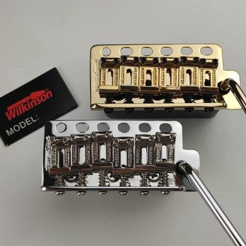 ST Guitar Black Wilkinson WV6SB Guitar Tremolo Bridge + Stainless Steel Saddles