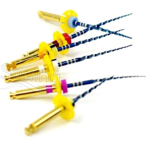 Dental Instruments Endo Files Rotary Super Roots Blue Color With Heat Activation Flexi Drils lFor Dentists In Root Canal Therapy