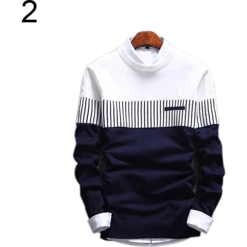 Spring and autumn Sweater men round neck pullover warm casual knit bottoming trend personality sweater