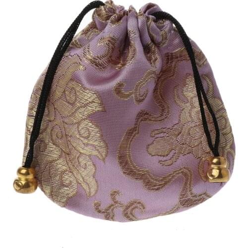 Traditional Silk Travel Pouch Classic Chinese Embroidery Jewelry Bag Organizer