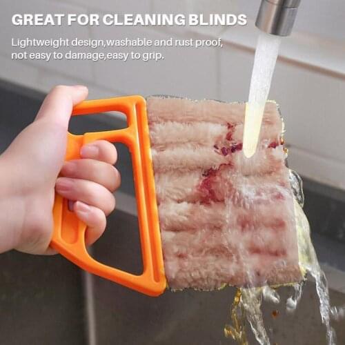7 Finger Dusting Cleaning Tool Household Cleaning Brush Windspeed Mini Blind Cleaner Air Conditioner Duster with 7 Slats xobw