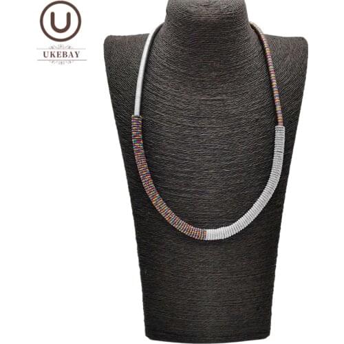 UKEBAY New Designer Luxury Necklaces Women Choker Necklace Color Mixing Choker Chains Goth Metal Accessories Party Jewelry Gifts