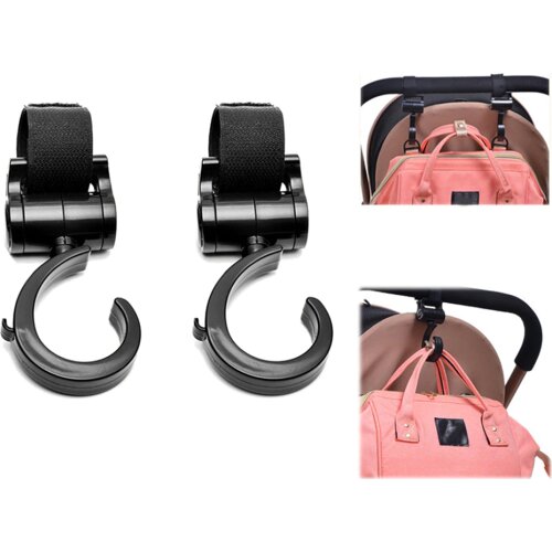 2pcs/Lot Baby Stroller Hanger Bag Stroller Hooks Pram Rotate 360 Cart Hook Baby Stroller Accessories Hanger Hooks