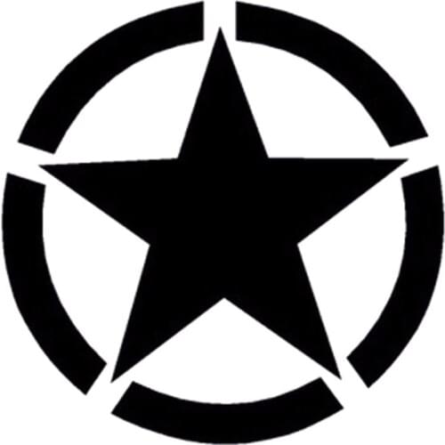 11cm*11cm Star Pattern Fashion Vinyl Car-styling Decal Motorcycle Car Sticker Black/Silver S6-3605