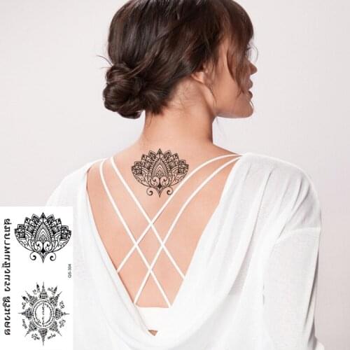 Waterproof Temporary Tattoo Stickers SketchButterfly fake Tatto Geometric animal Flash Tatoo Hand Back Foot for Girl Women Men