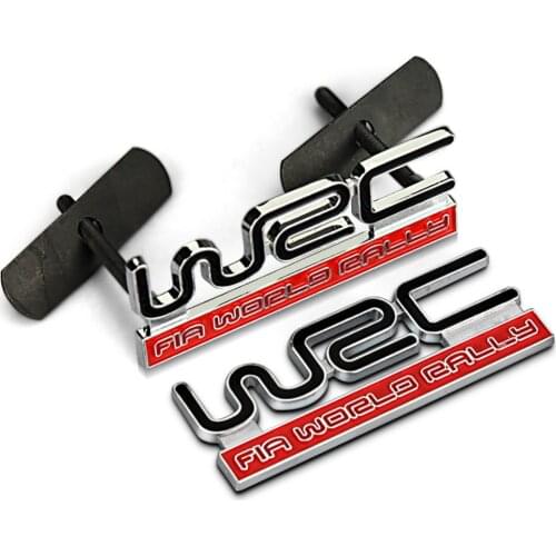 WRC World Rally Championship Racing Car Chrome Refitting Car Styling Emblem Grille Badge Auto Exterior 3D Sticker for Ford