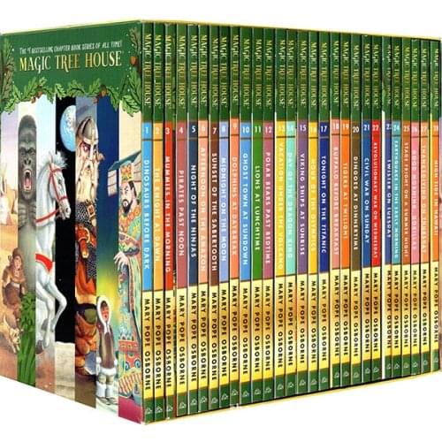 1 set 28 books MAGIC TREE HOUSE 1-28 English Reading Books Childrens English Chapter Bridge Book Extracurricular reading