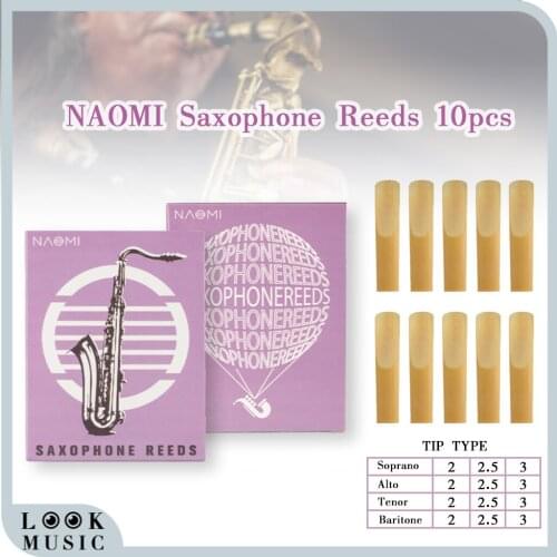 10pcs/1set Soprano/Alto/Tenor/Baritone Strength 2.0/2.5/3.0 Saxophone Reeds Selected Premium Bamboo Reed Hand-Craft Reed