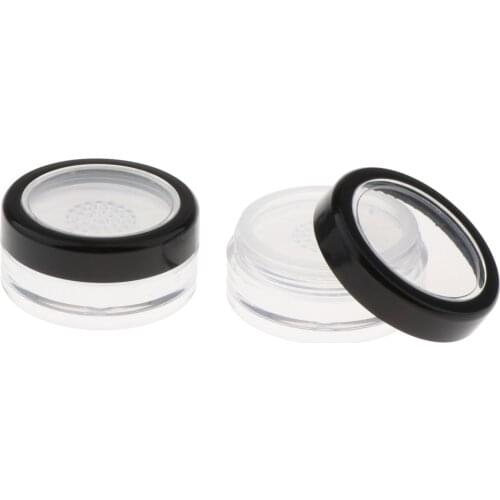 10 Pieces 10g Empty Powder Jar With Lid And Sieve For Cosmetics Powder Storage