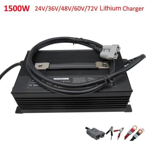 1500W 24V 40A 36V 30A 48V 25A 60V 20A 72V 15A Lithium Battery Charger Output 29.4V 42V 54.6V 67.2V 84V For golf cart / Forklift