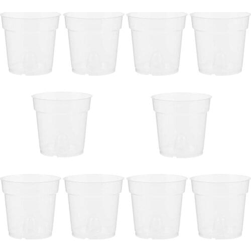 20Pcs Flower Pot Transparent Plant Pot Orchid Pot Plant Nursery Pots for Indoor