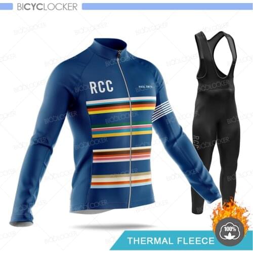 2020 Rcc Winter Fleece Pro Cycling Jersey Set Man Long Sleeve Ropa Ciclismo Race Bike Uniform Mountian Bicycle Clothes