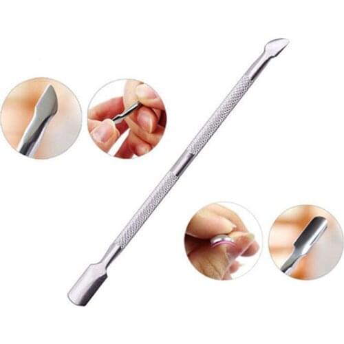4Pcs/set Stainless Steel Double-ended Cuticle Pusher Dead Skin Remover Manicure Cleaner Care Nails Art Tool All for Manicure Set