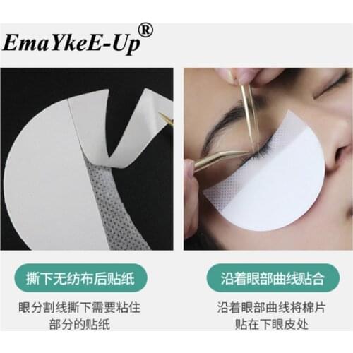 50pcs Eyelash Extension Remover Cotton Pads Isolate Eye Pillow Pad Under Eye Protection Patches For Removing Grafting Eye Lashes