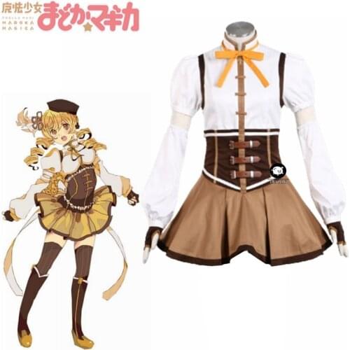 Anime Puella Magi Madoka Magica Cosplay Costume Tomoe Mami 1st Any Size Custom Size