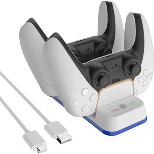 Fast Dual Charger for PS5 Wireless Controller USB 3.1 Type-C Charging Cradle Dock Station for Sony PlayStation5 Joystick Gamepad