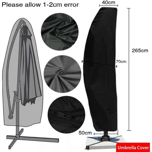 Waterproof Oxford Cloth Outdoor Banana Umbrella Cover Garden Patio Cantilever Parasol Rain Cover Sunshade Umbrella Dust Cover