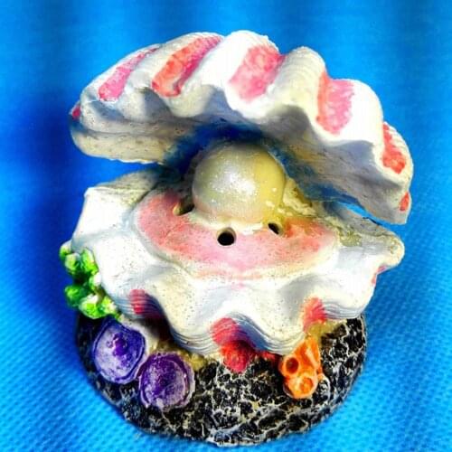 Simulate Pearl Shell Aquarium Decoration Oxygen Pump Bubble Stone Air Pump Volcanic Coral
