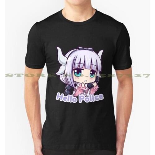 Kanna - Dragon Maid - Hello Police Fashion Vintage Tshirt T Shirts Anime Miss Kobayashis Dragon Maid Dragon Maid Manga Lolita