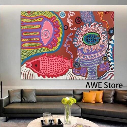 Print Oil Painting Wall painting Yayoi Kusama Give-Me-Love-detail Home Decorative Wall Art Picture For Living Room painting