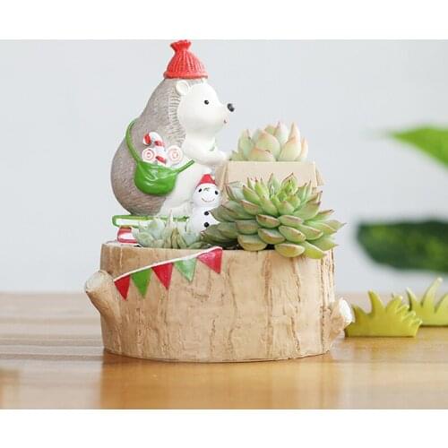 Cute Christmas Hedgehog Diary Flower Pot-Unpacking Gifts Christmas Decoration Four Forms New