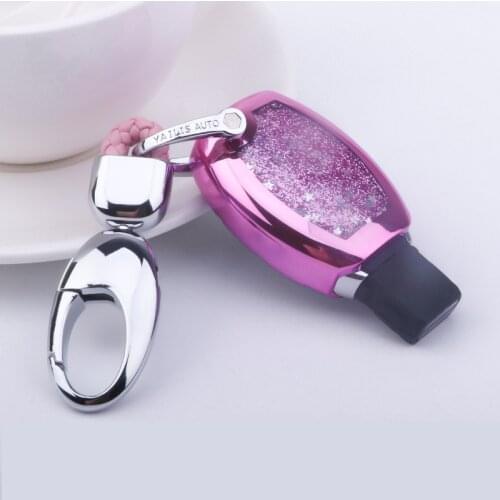 Hot Sale Quicksand New Soft TPU Car Key Case Cover Shell For Mercedes Benz W203 W210 W211 W124 W202 W204 AMG Crystal Accessories