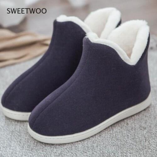 Couples Cute Floor Shoes Unisex Home Boots Cotton Warm Womens Winter Boots Female Ankle Boots for Women Feminina Botas
