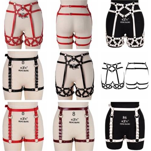 Punk Gothic Style Leather Harness For Women Belt Fashion Sexy Lingerie Stocking Garters Waistband Bdsm Bondage Accessories