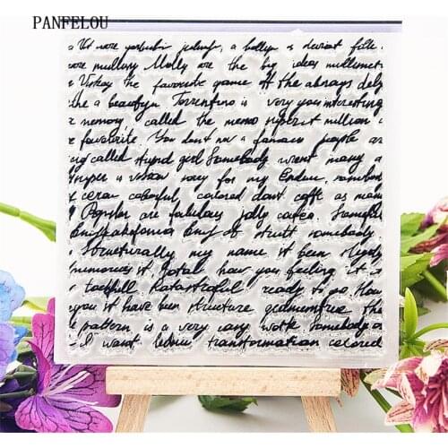 PANFELOU Scrawled words Transparent Silicone Rubber Clear Stamps cartoon Scrapbooking/DIY Easter Halloween wedding album