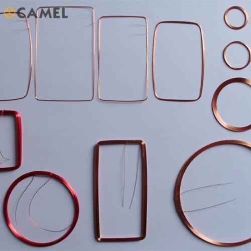 RFID coil custom made 125khz 13.56Mhz card keychain reader writer magnetic rod coil Wireless charging coil etc