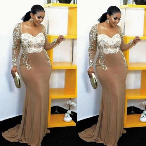 SuperKimJo Formelle Robes Beaded Applique Mermaid Evening Dresses Long Luxury 2020 Modest Sexy Formal Evening Gown Robe