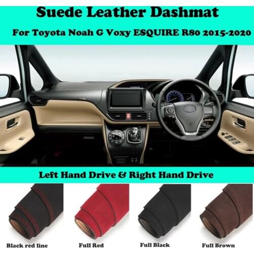 For Toyota Noah G Voxy ESQUIRE R80 2015-2020 Suede Leather Dashmat Dashboard Cover Pad Dash Mat Carpet Car-Styling Accessories