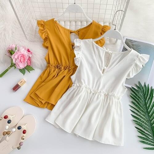 Women Summer Fashion Sweet Elegant V Neck All Match Blouse Shirts Ladies Casual V Neck Tops