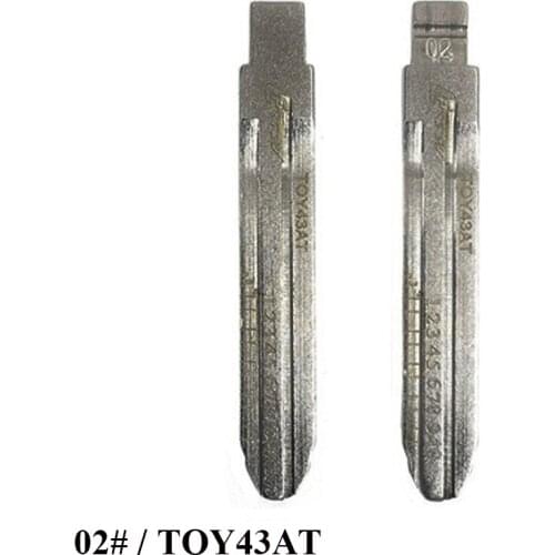 02# Engraved Line Scale key blade TOY43AT Shearing Teeth Blank Car Key Cutting Teeth Blade
