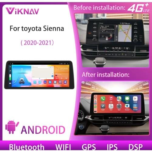 2 Din 12.3 inch Android Car Radio For toyota Sienna 2020 2021 Multimedia Video Player Navigation GPS DVD player head unit