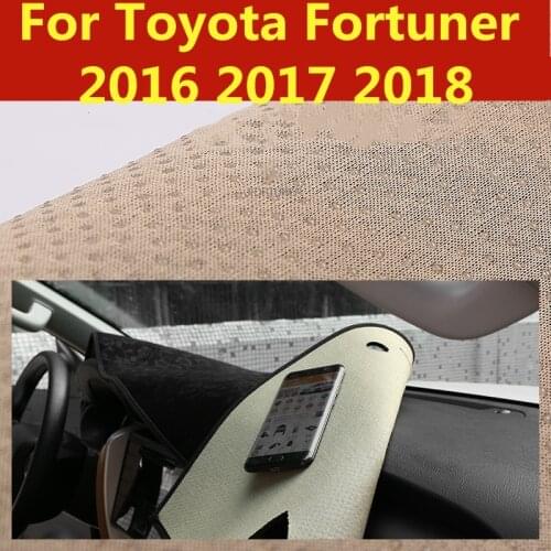 Central control instrument panel shading insulation sunscreen mat interior decorative mat For Toyota Fortuner 2016 2017 2018