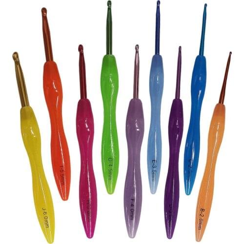 Colorful aluminum Crochet hooks so weave set of knitting needles sewing kit so weave knitting and crochet tools and accessories