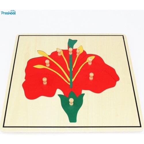 Baby Toy Kids Montessori Flower Puzzle Animal for Children Wood for Early Childhood Education Preschool Training Learning