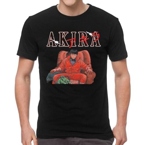 Japanese Anime Neo Tokyo Akira T-shirt Mens Fashion T Shirt Short Sleeve Cotton Manga Shotaro Kaneda Tshirt Cool Tee Tops