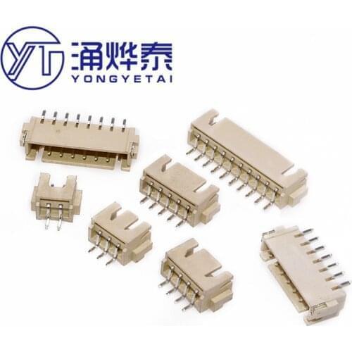 YYT 20PCS XH2.54 horizontal paste patch socket 2.54MM environmental protection temperature resistance 2P 3P 4P 5P 6P 7P 8P 10P