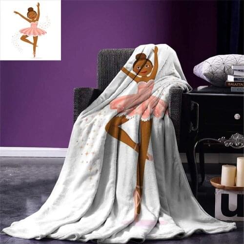 Girls Throw Ballerina Dancing Daughter Classic Performance Hobby Birthday Kids Baby Theme Warm Microfiber Blanket
