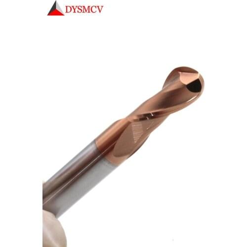 1pcs HRC60 2F Ball Nose Endmills 1mm 2mm 3mm 4mm 6mm 8mm Solid Carbide End Milll Router Bit CNC Lathe Milling Cutter Bit Tool