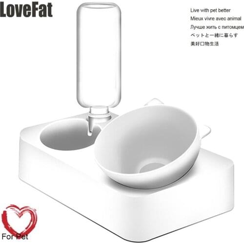 Pet bowl Feeder Bowl Dog bowl Cat Food Water bowl Fountain Double Bowl Drinking Raised Stand Dish Bowls With Pet Supplies