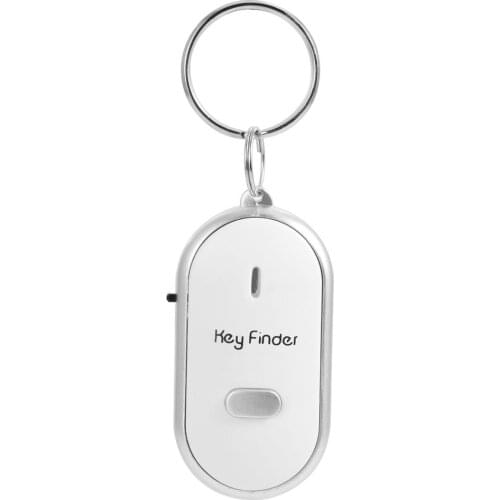 Red LED Whistle Key Finder Flashing Beeping Sound Control Alarm Anti-Lost Key Locator Finder Tracker with Key Ring