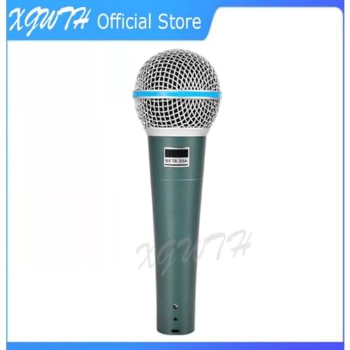Handheld Karaoke Wired Dynamic Microphone Super Cardioid Vocal Mic BETA58A Beta58 with Clip Bag for Studio Audio Sing Mic